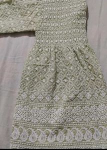 Light Green Short Kurti For School And College