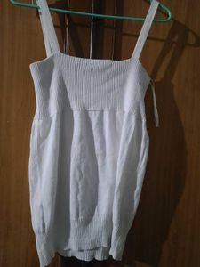White Knit Tank Top
