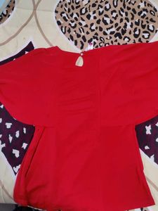 Red Embellished Top