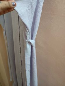 Free Size Striped Cotton Shirt Dress