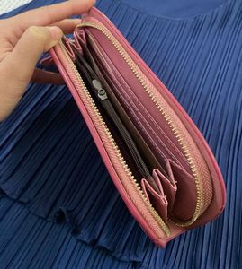 Chic Pink Clutch Wallet with Cute Illustrations