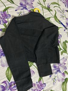 Black Denim Crop Jacket