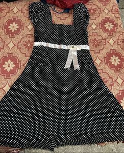 Polka Dot Fit & Flare Dress