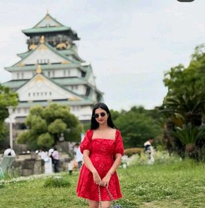 Red Floral Mini Dress