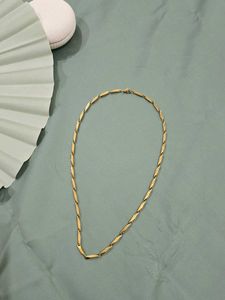 Palmonas 18K Gold Pleated- Tone Chain Necklace