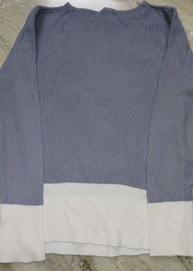 Stylish Two-Tone Pullover Sweater