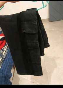 Black Wash Cargo Jeans