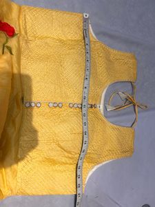 Yellow Ethnic Gowns Sets Xxl Size
