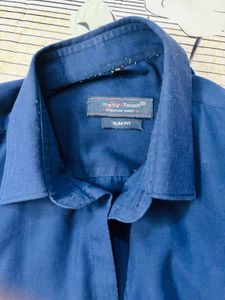 Navy Blue Button-Down Shirt