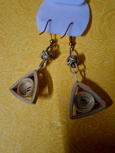 Triangle Dangle bamboo Earrings