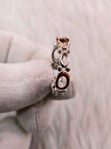 Pandora Sterling Silver &amp; Rose Gold Ring