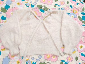 Cozy Cream Fuzzy Wrap Sweater
