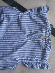 Striped Ruffle Top