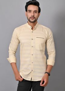 Men&#39;s Striped Casual Shirt