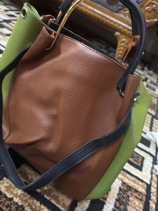 Brown &amp; Green Tote Bag
