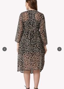 Leopard Print Long Shrug