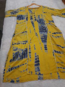 Yellow Tie Dye Kurti
