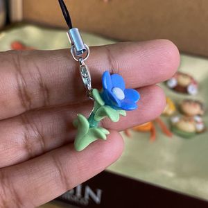 Blue flower handmade charm