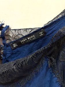 ZARA Beautiful Lace Trim Top