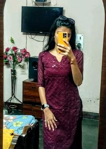 Maroon Sequin Suit With Trouser