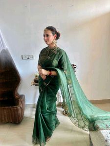 Elegant Green Saree