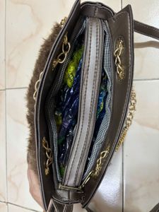 Stylish Furr Handbag/ Shoulder Bag/sling Bag