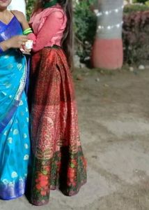Crop Top And Long Skirt