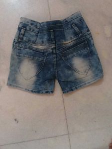 Denim High-Waisted Shorts