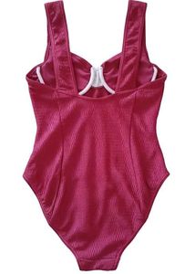 Pink Textured One-Piece Swimsuit