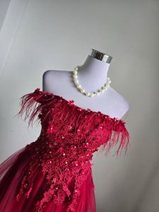 Wine Tulle Short Prom Homecoming Dress