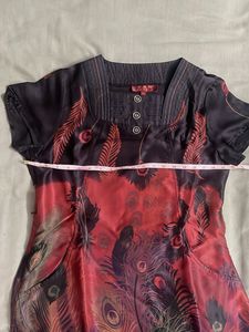 Feather Print Dress