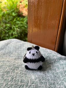 Crochet Panda Handmade Amigurumi Keychain