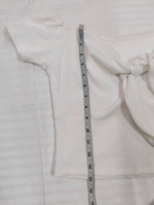 White Off-Shoulder Tie Top (CJ)