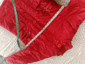 Red Puffer Jacket - Women&#39;s