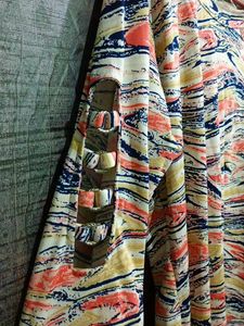 Patterned 3/4 Sleeve Top