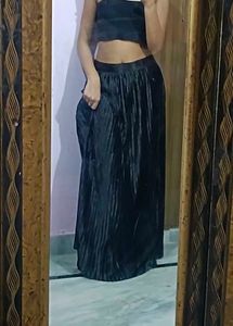 Black Satin Skirt
