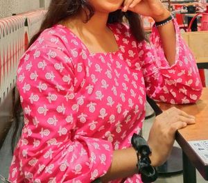 Pink kurti back side rope