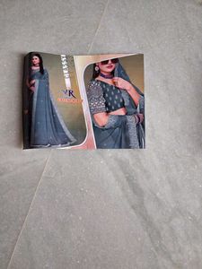 Elegant Teal Embellished Saree