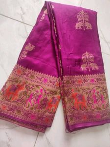 Weaving mistake Tussar Silk Saree