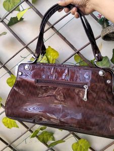 Metallic Brown Handbag