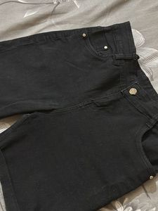 Black Denim Shorts