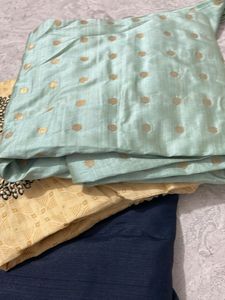 3 Kurta Blue Sky And Cream