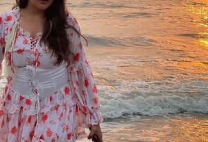 Kylie Jenner custom-made floral dres