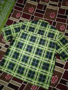 Shein Green Plaid Shirt