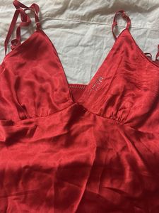 Red Satin Cami Slip