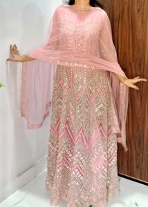 Elegant &amp; Most Gorgeous  Pink padded Ethnic Gown