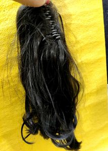 Black Curly Ponytail Extension,Only 1 time Used☺️