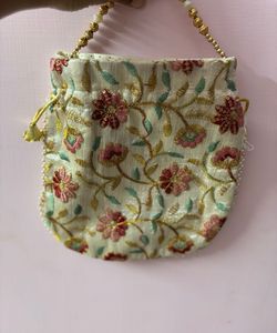 Floral Embroidered Potli Bag