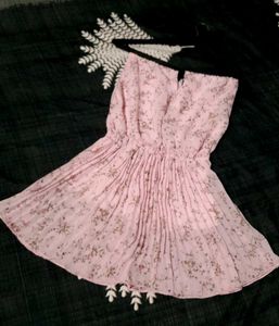 Pink Floral Halter Neck Top