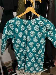 Green Patterned Kurti🪷